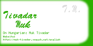 tivadar muk business card